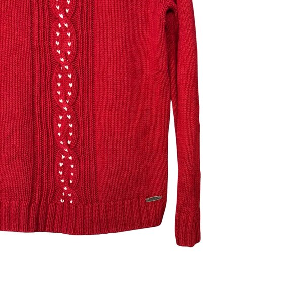 Vintage Northern Reflections Red Knit Turtleneck Sweater Small | 90s Cottagecore - Picture 3 of 7